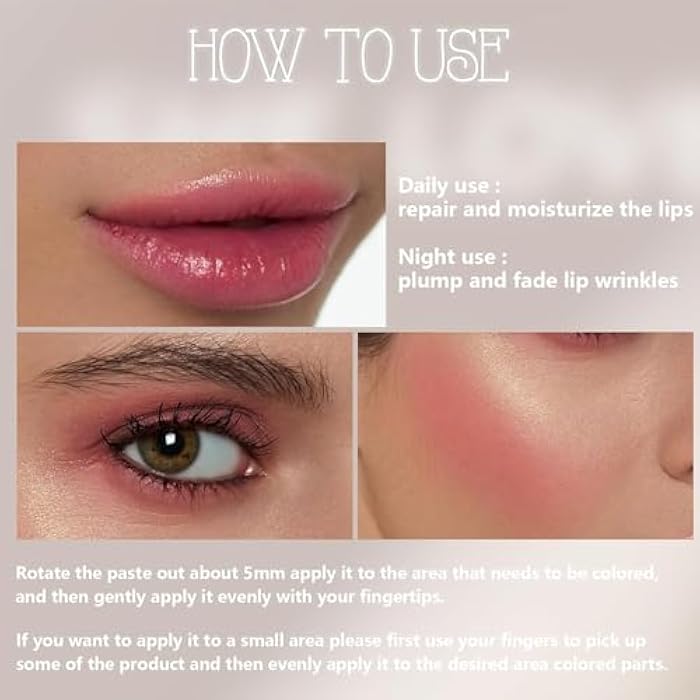 2-CHANGE COLOR IN 1 lip and cheeks MAGIC BLUS- Tint Dream Blush - Nourishes & Repairs Skin, Long Lasting, Water Based Formula For a Seamless Creamy Matte Finish, For Sensitive Skin, 30ml - Image 3